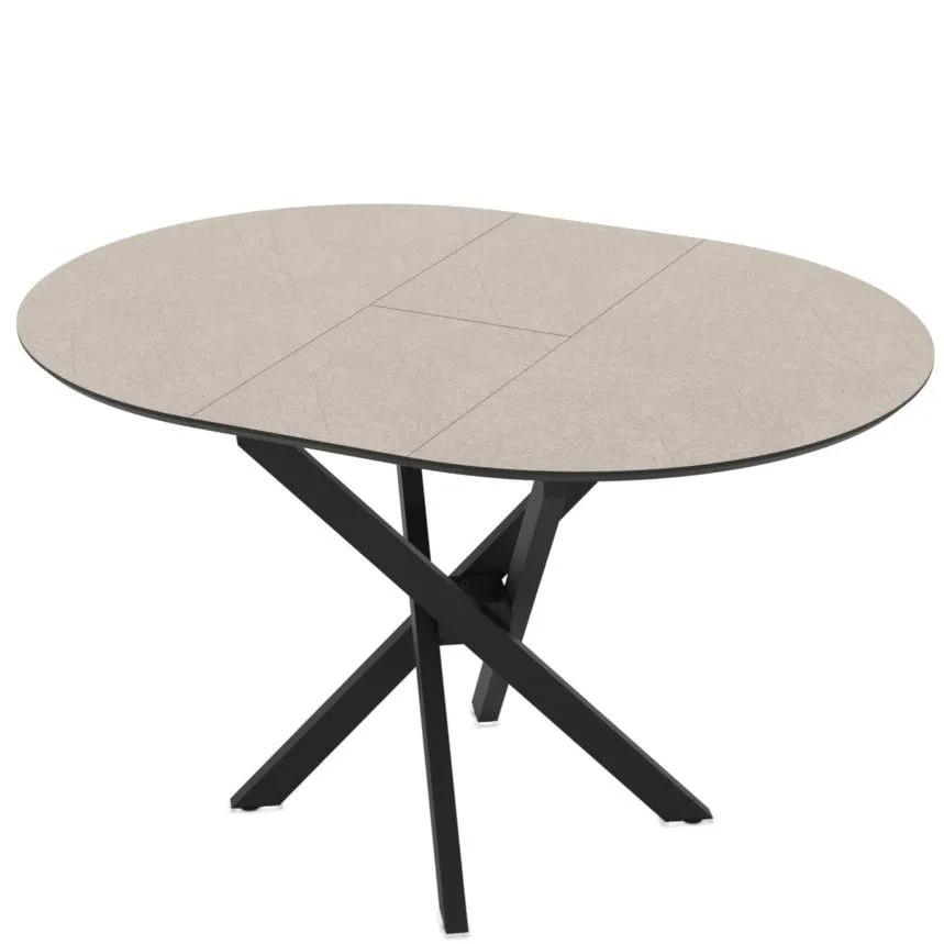 Pikendatav söögilaud Ruta 95x95/125 taupe/must