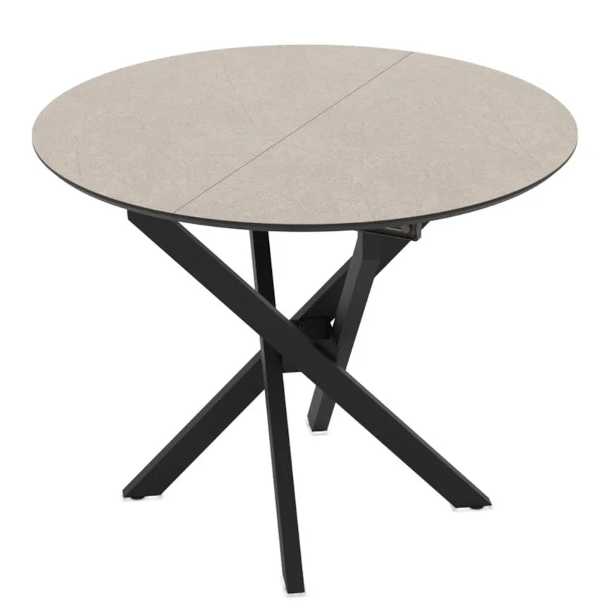 Pikendatav söögilaud Ruta 95x95/125 taupe/must