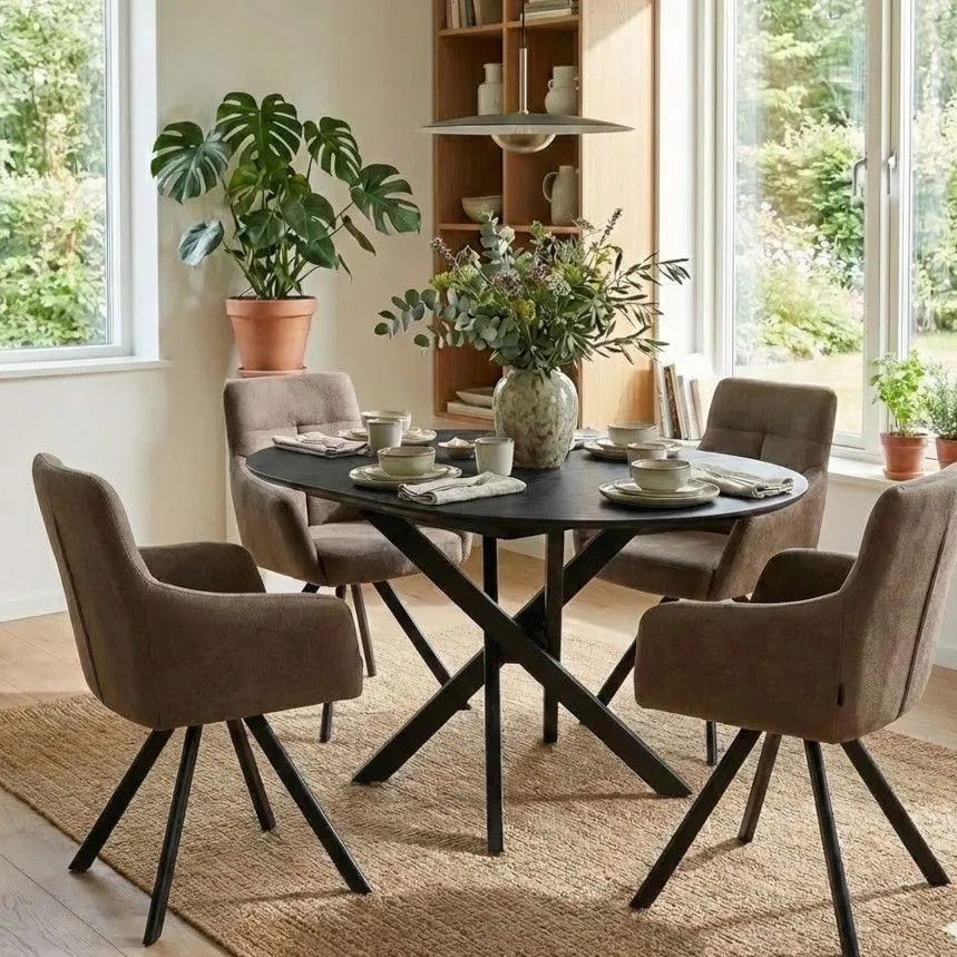 Pikendatav söögilaud Ruta 95x95/125 must