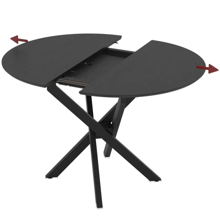 Pikendatav söögilaud Ruta 95x95/125 must