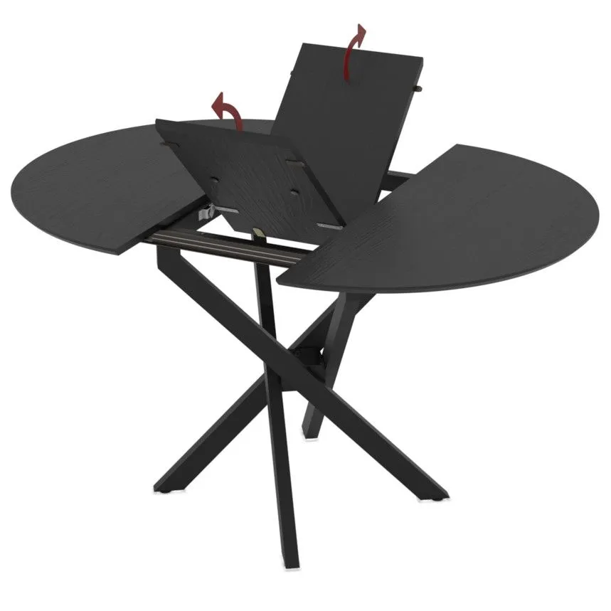 Pikendatav söögilaud Ruta 95x95/125 must