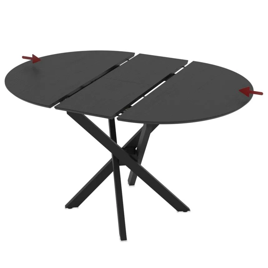 Pikendatav söögilaud Ruta 95x95/125 must