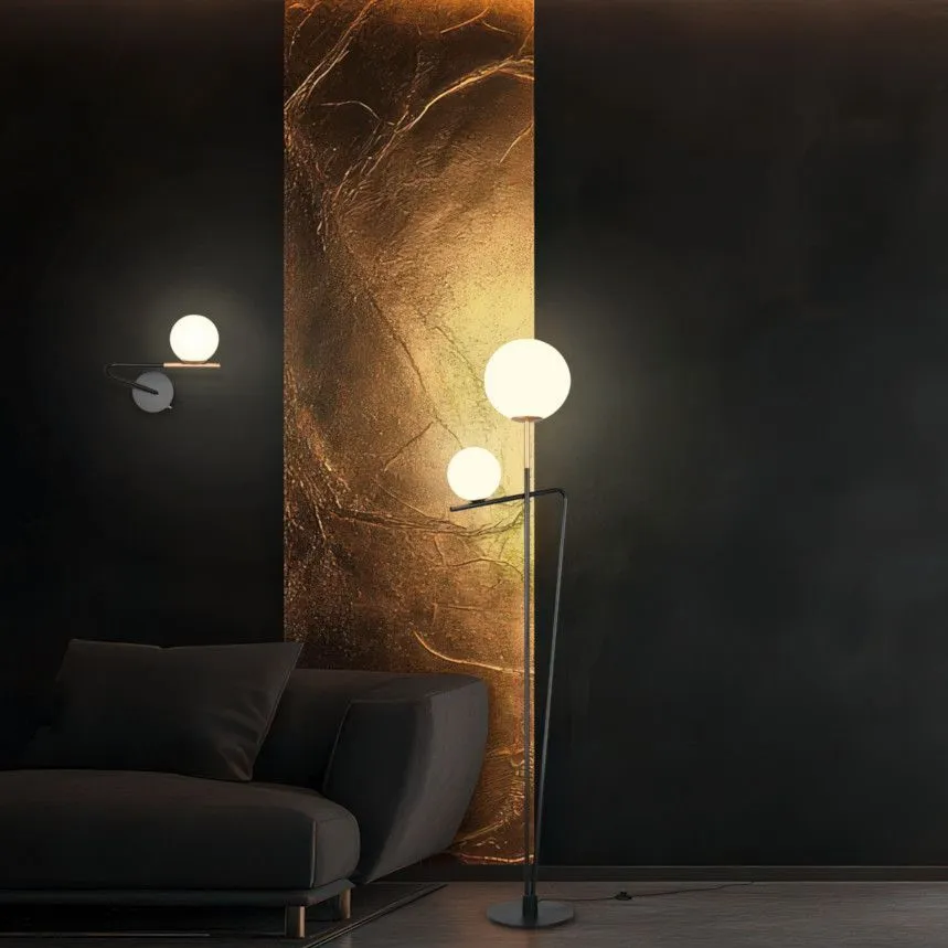 Select põrandalamp Flaming must/kuldne