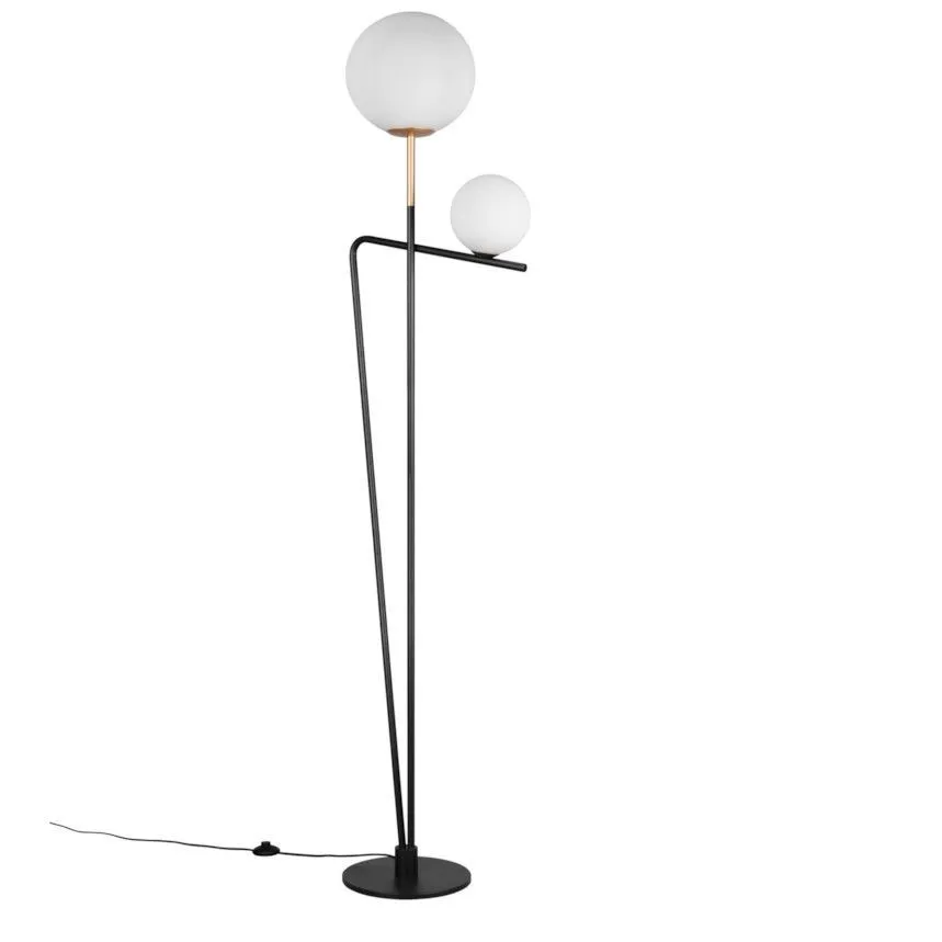 Select põrandalamp Flaming must/kuldne