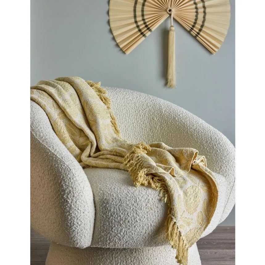 Bloomingville pleed Pratello 130x155 kollane