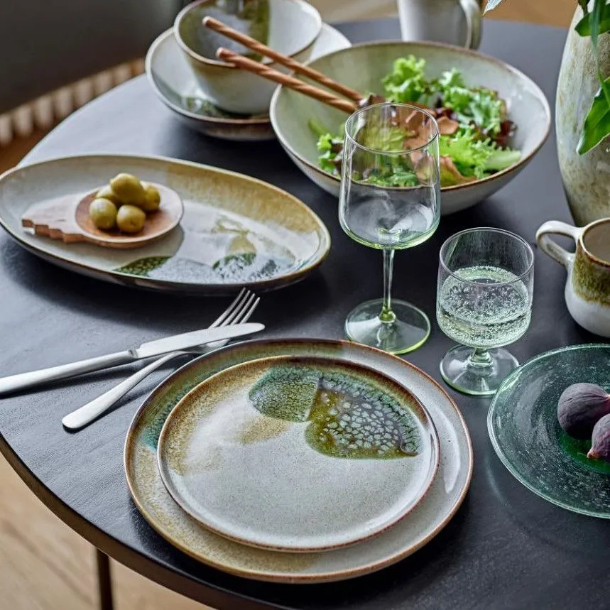 Bloomingville taldrik Jules D22 roheline/beež