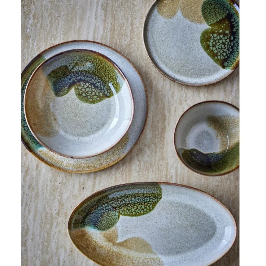 Bloomingville taldrik Jules D28.5 roheline/beež