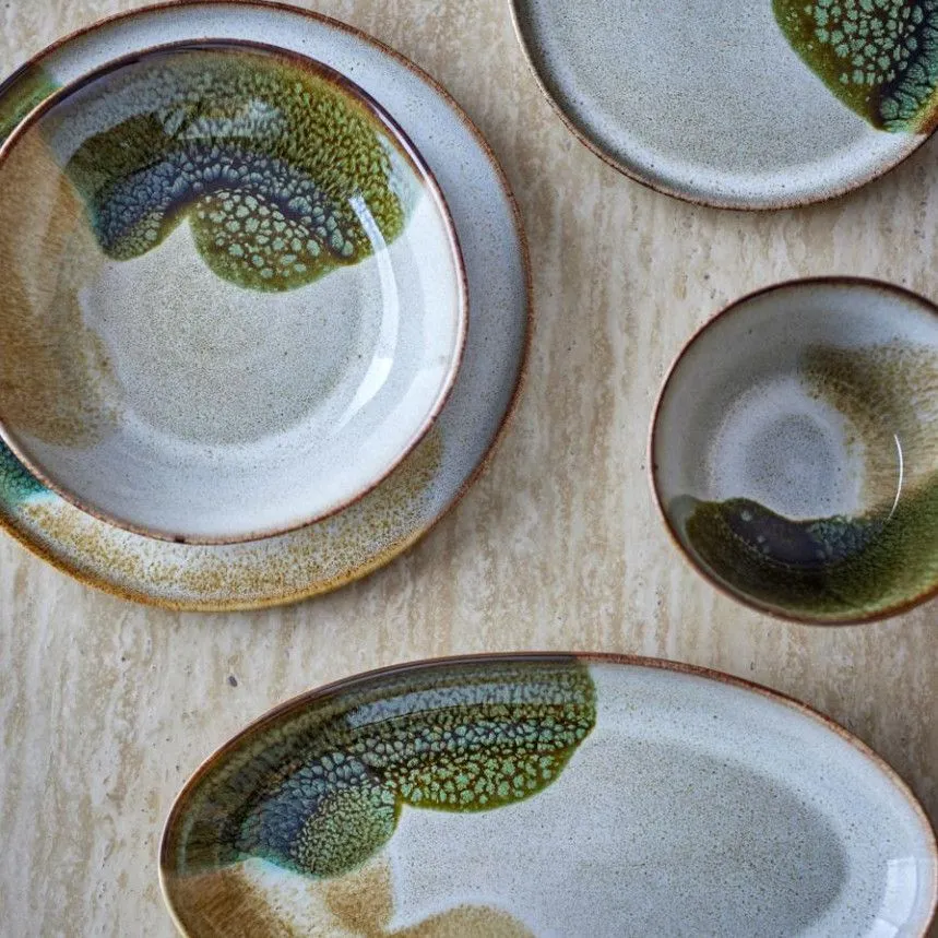 Bloomingville kauss Jules D15.5 roheline/beež