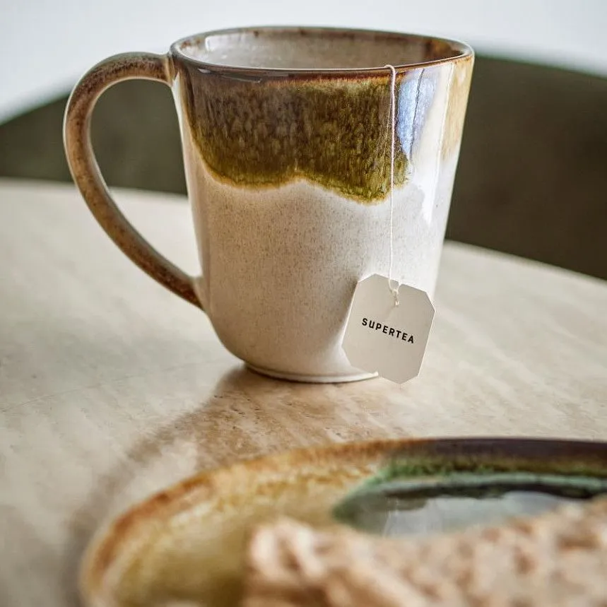 Bloomingville tass Jules 450 ml roheline/beež