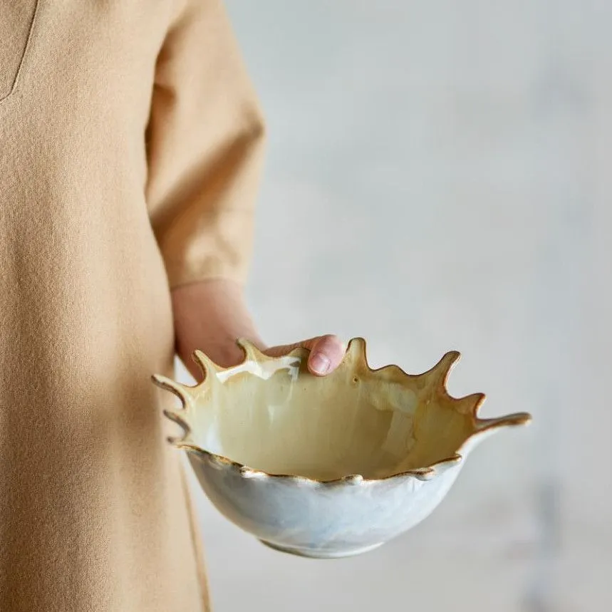 Bloomingville dekoratiivne kauss Alcott beež/valge