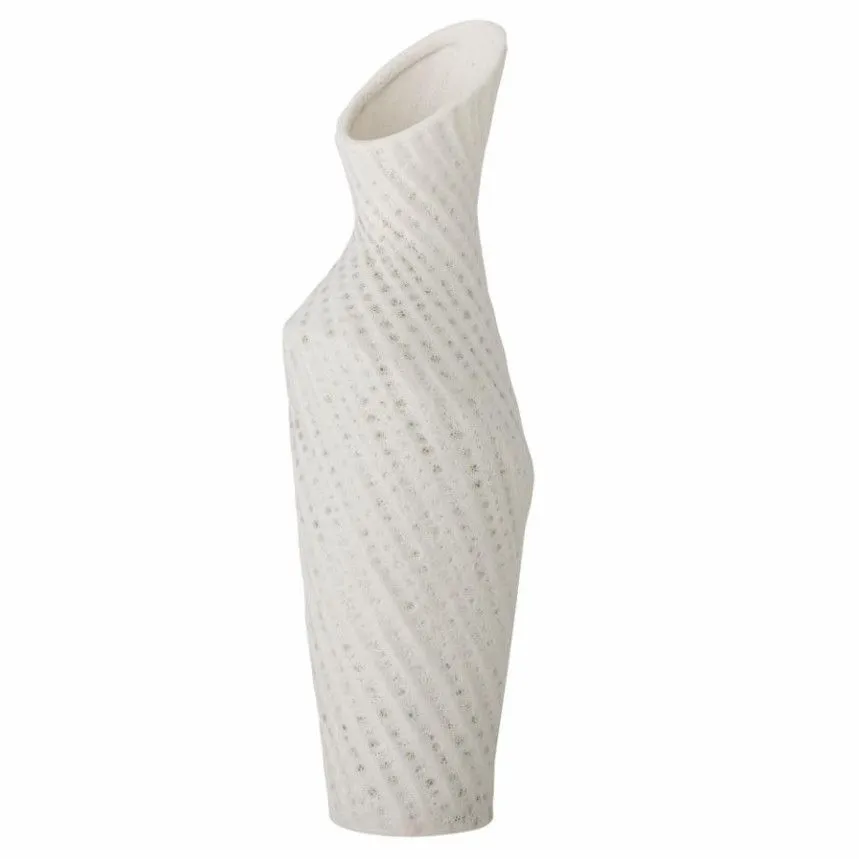 Bloomingville dekoratiivne vaas Fika H29 valge