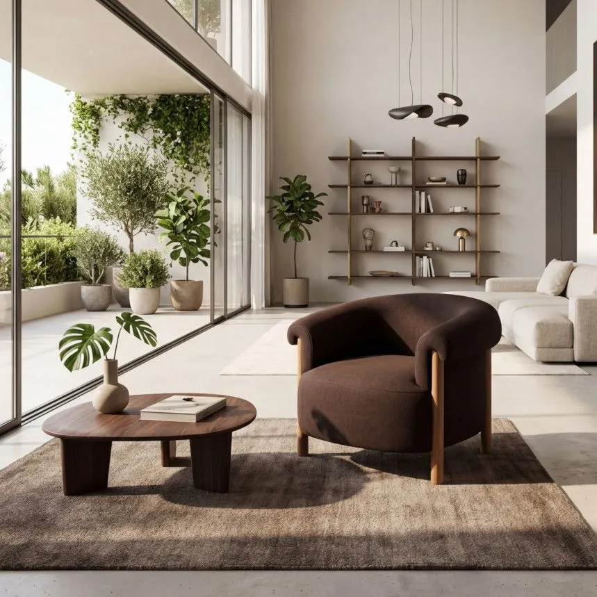 Tugitool Ditte tumepruun