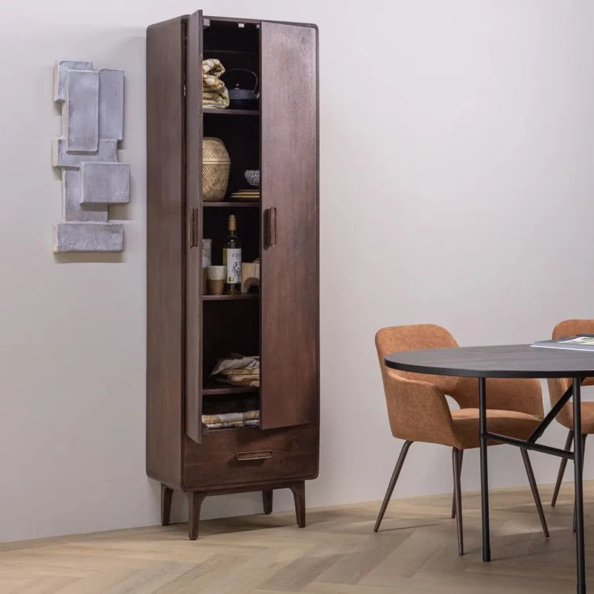 WOOOD kapp Liya tumepruun