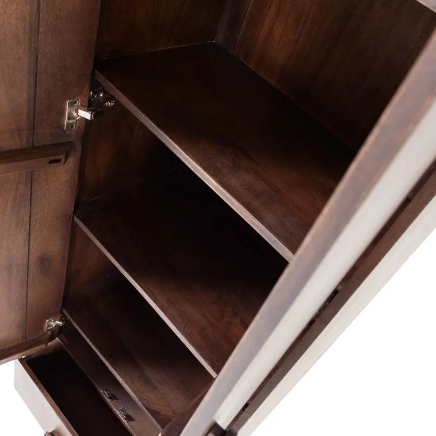 WOOOD kapp Liya tumepruun