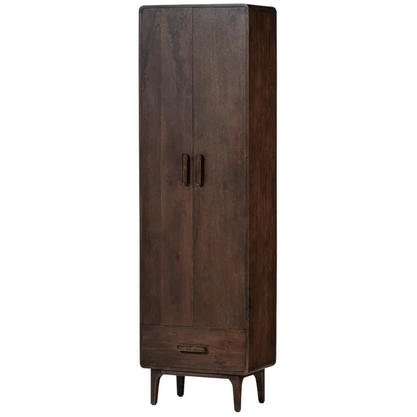 WOOOD kapp Liya tumepruun