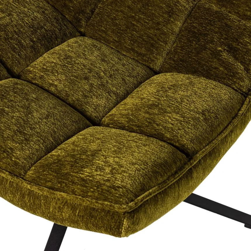 WOOOD pöörlev tugitool Maudi roheline