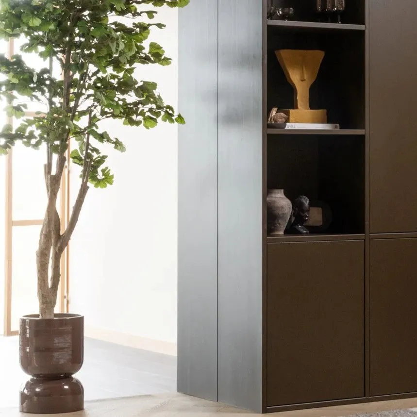 WOOOD lillepott Toval H40 lillakaspruun