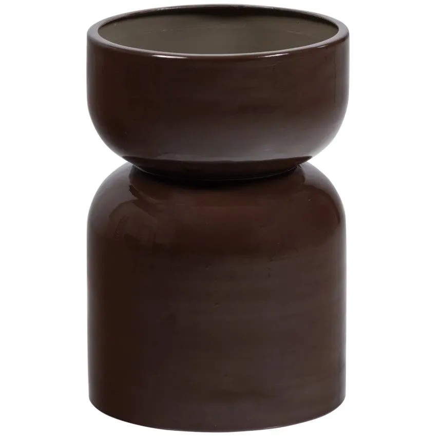 WOOOD lillepott Toval H40 lillakaspruun