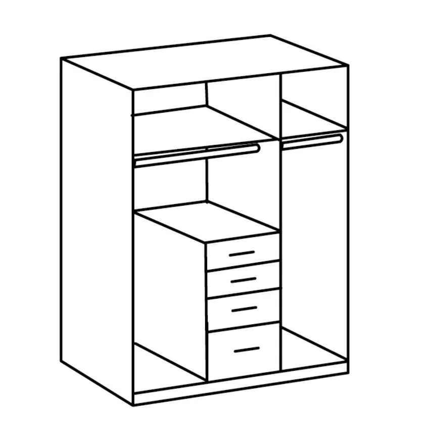Riidekapp Cottbus 3u4s artisan/valge