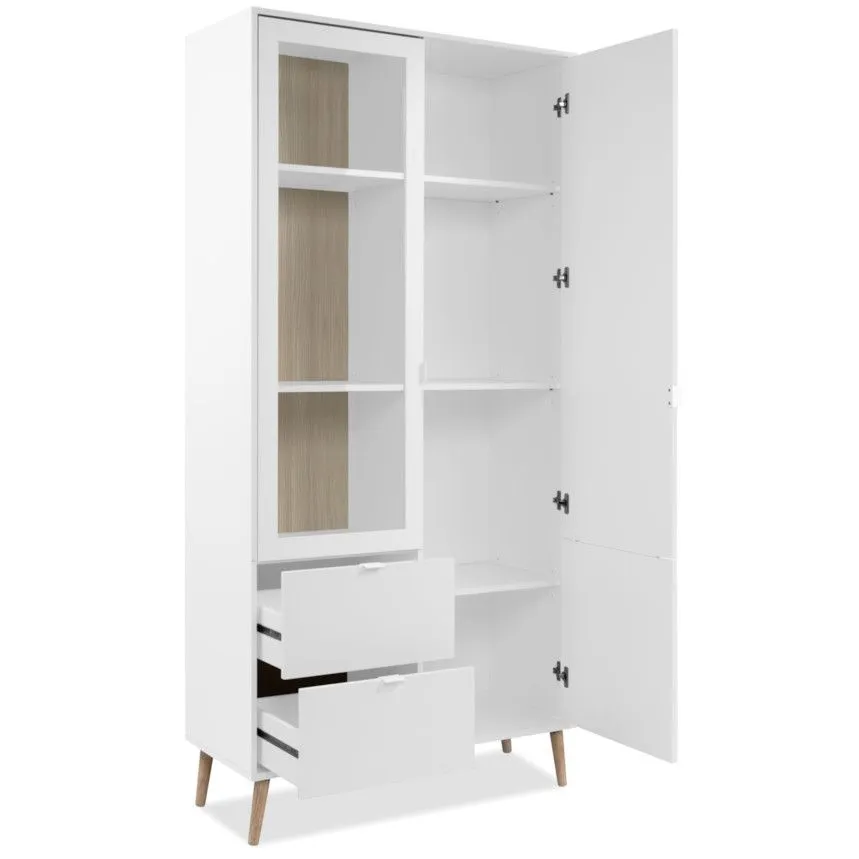 Vitriinkapp Soma 2u2s valge/tamm