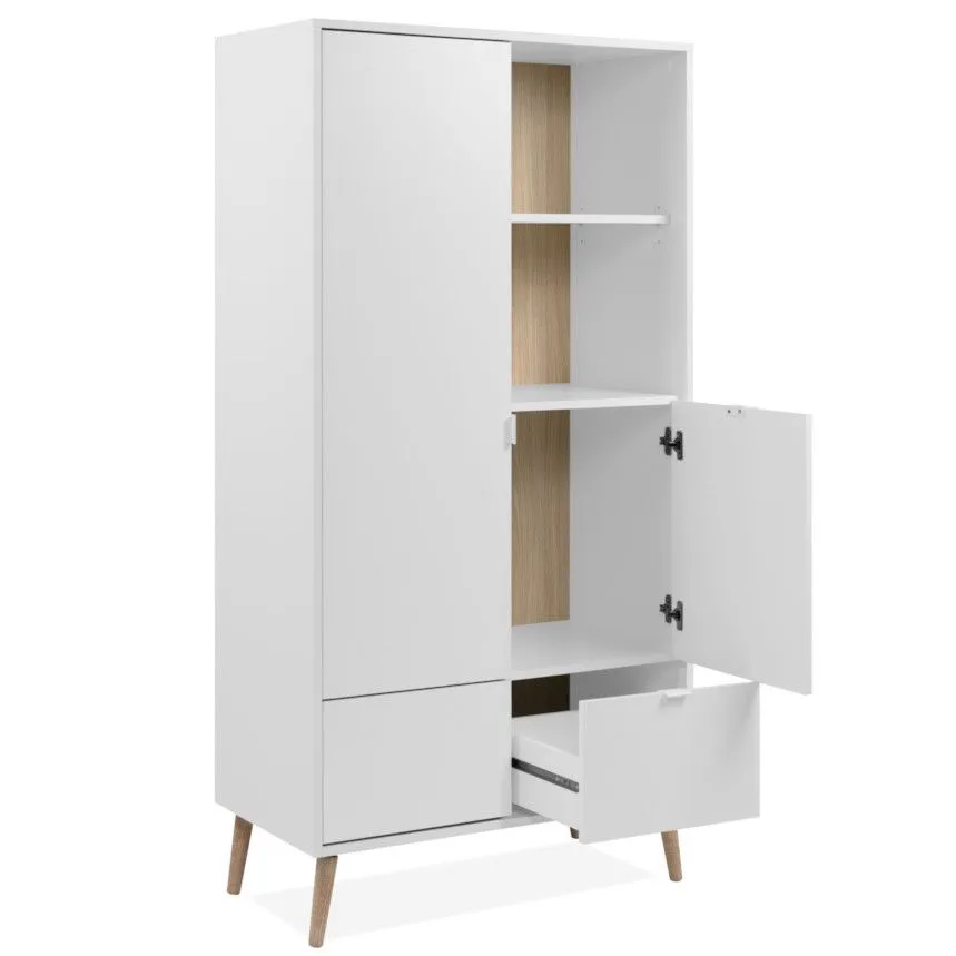 Puhvetkapp Soma 2u1s valge/tamm