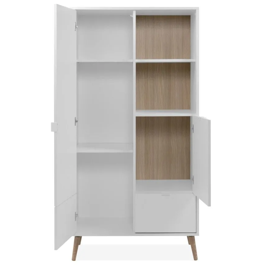 Puhvetkapp Soma 2u1s valge/tamm