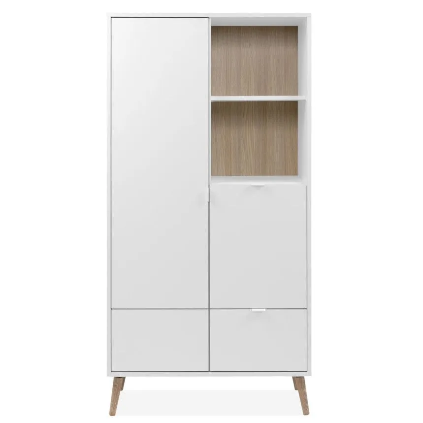 Puhvetkapp Soma 2u1s valge/tamm