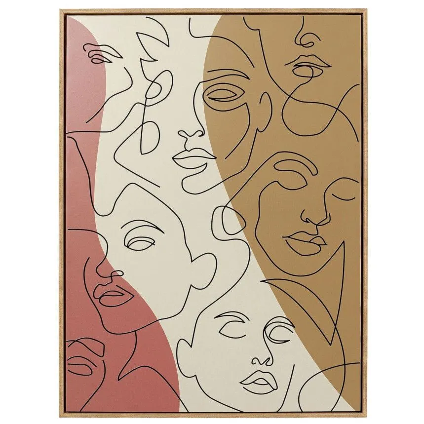 Seinapilt Faccia Arte 90x120 roosa/kreem