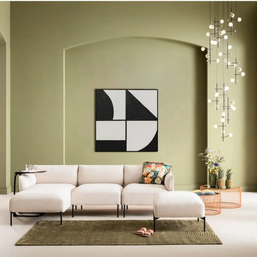 Seinapilt Modulo 100x100 must/valge