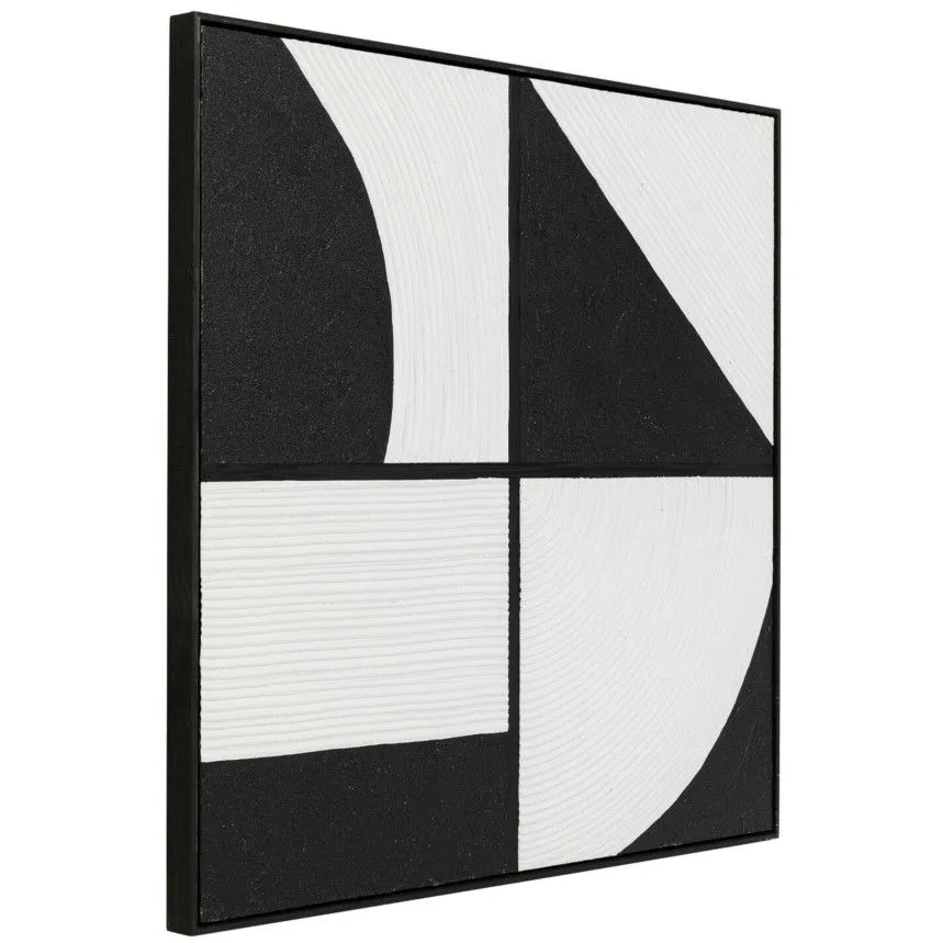 Seinapilt Modulo 100x100 must/valge