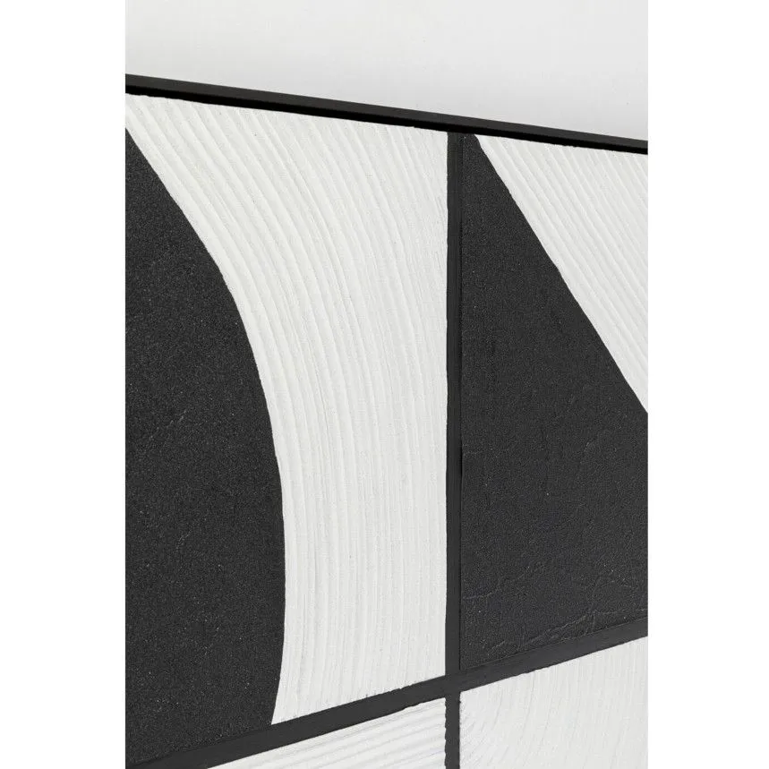 Seinapilt Modulo 100x100 must/valge