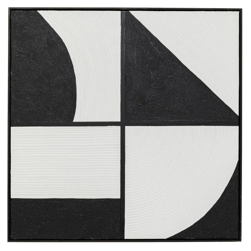 Seinapilt Modulo 100x100 must/valge