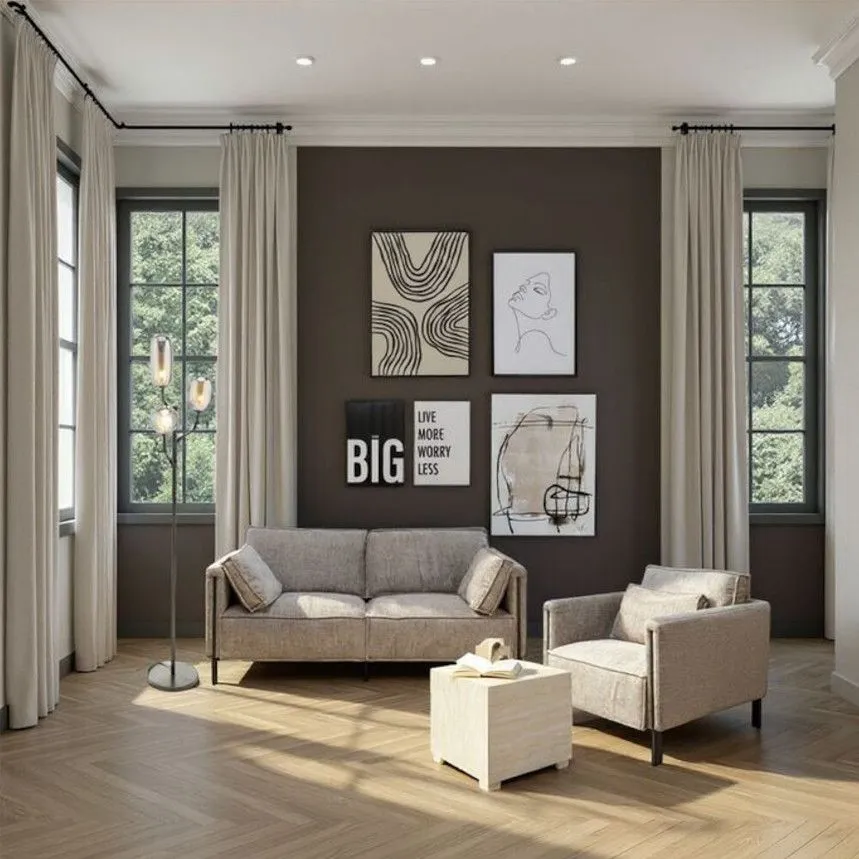 Seinapilt Drawing Lady 63x93 must/valge