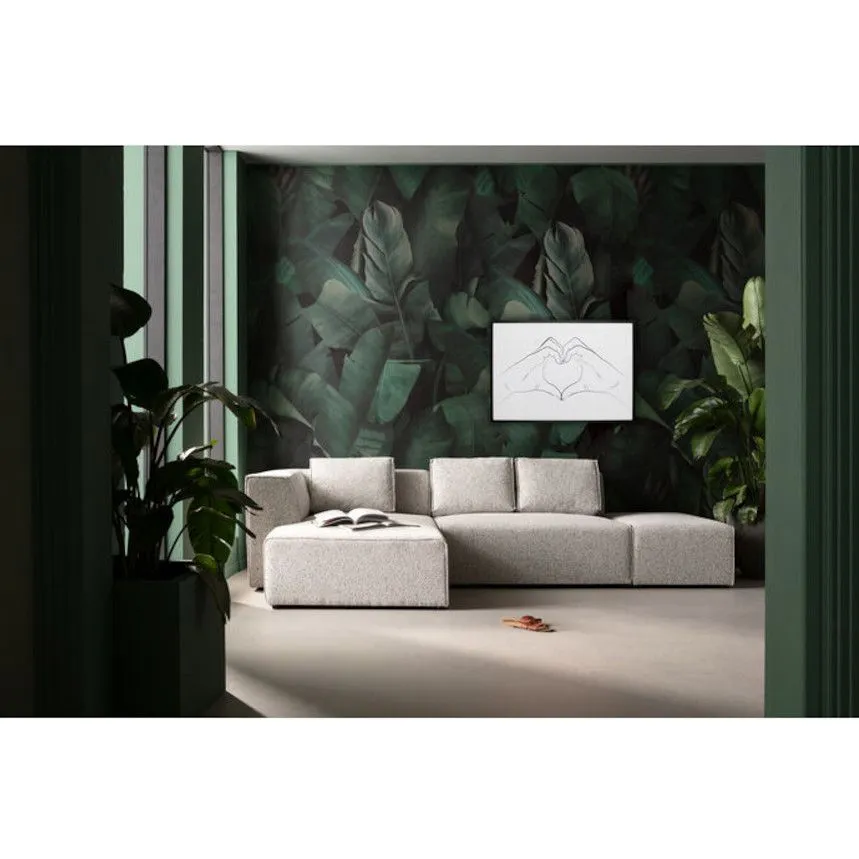 Seinapilt Heart Hands 103x73 must/valge