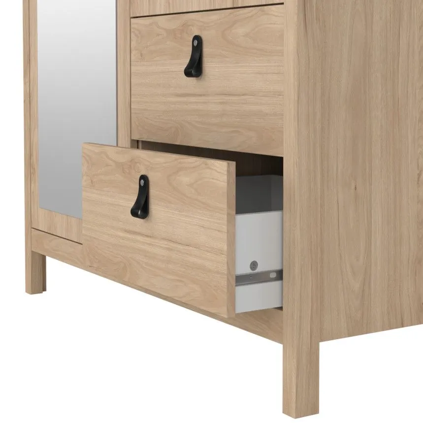 Riidekapp+peegel Madrid 2u2s hickory