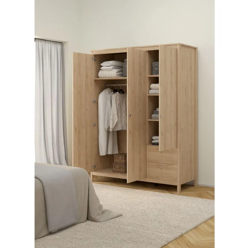 Riidekapp Madrid peegliga 3u2s hickory