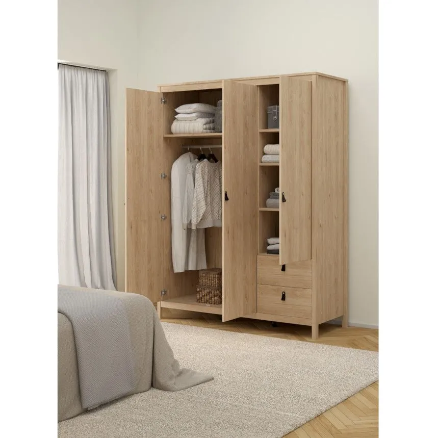 Riidekapp Madrid peegliga 3u2s hickory