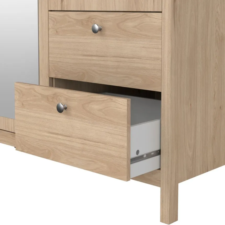 Riidekapp Madrid peegliga 3u2s hickory