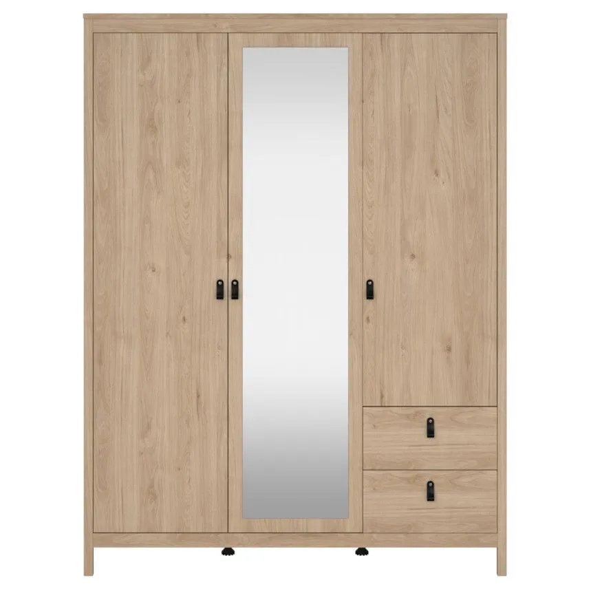 Riidekapp Madrid peegliga 3u2s hickory