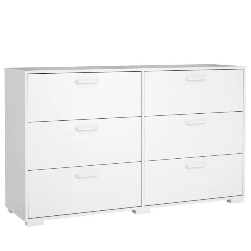 Kummut Sofia 3+3s valge kõrgläige