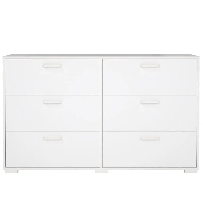 Kummut Sofia 3+3s valge kõrgläige