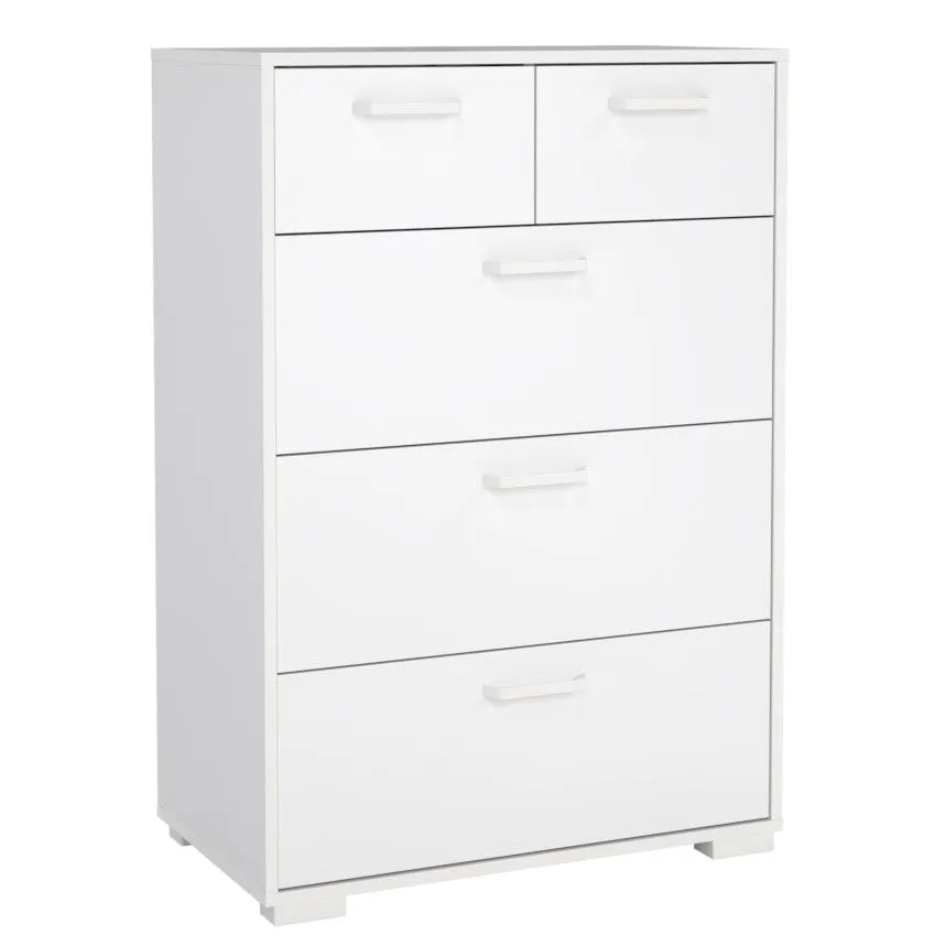 Kummut Sofia 3+2s valge kõrgläige