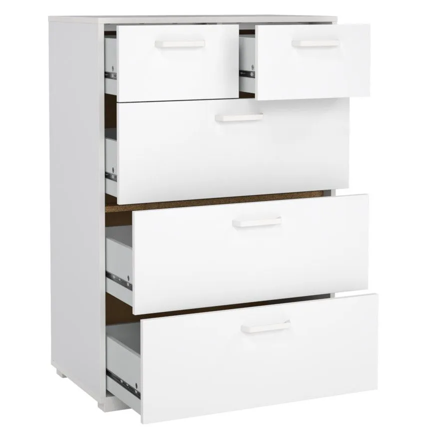 Kummut Sofia 3+2s valge kõrgläige