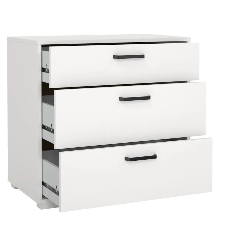 Kummut Sofia 3s valge/must