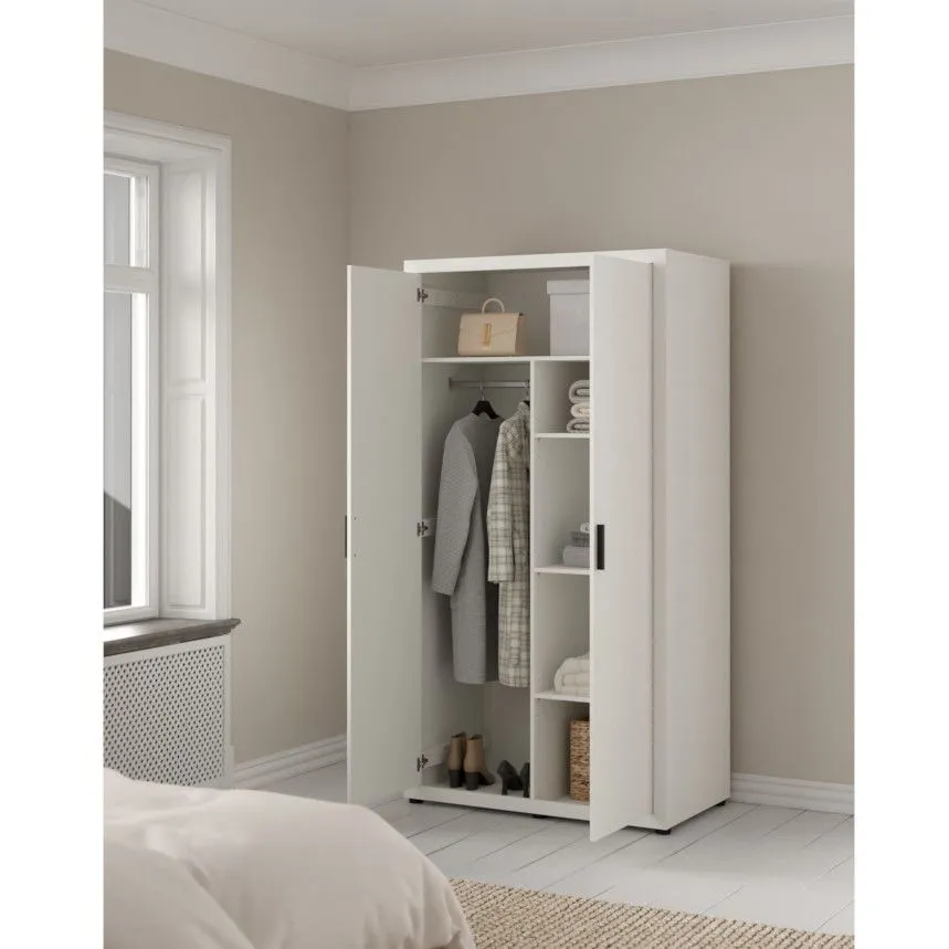 Riidekapp Mira 2u valge