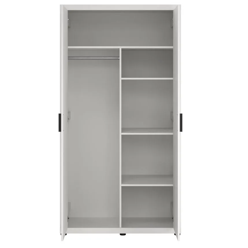 Riidekapp Mira 2u valge