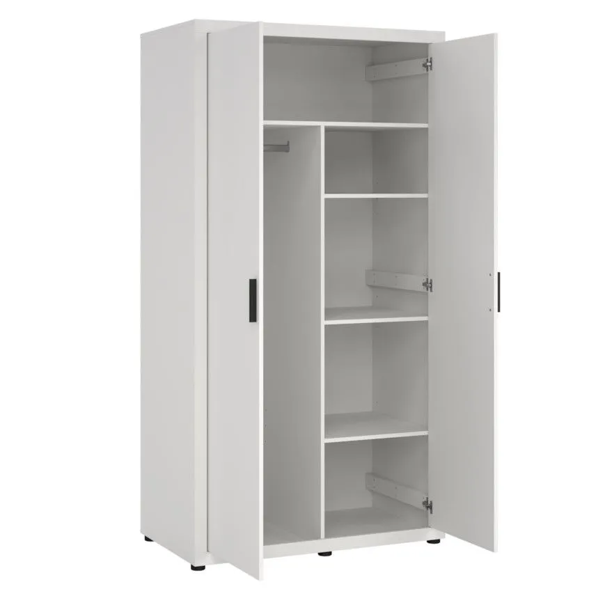 Riidekapp Mira 2u valge