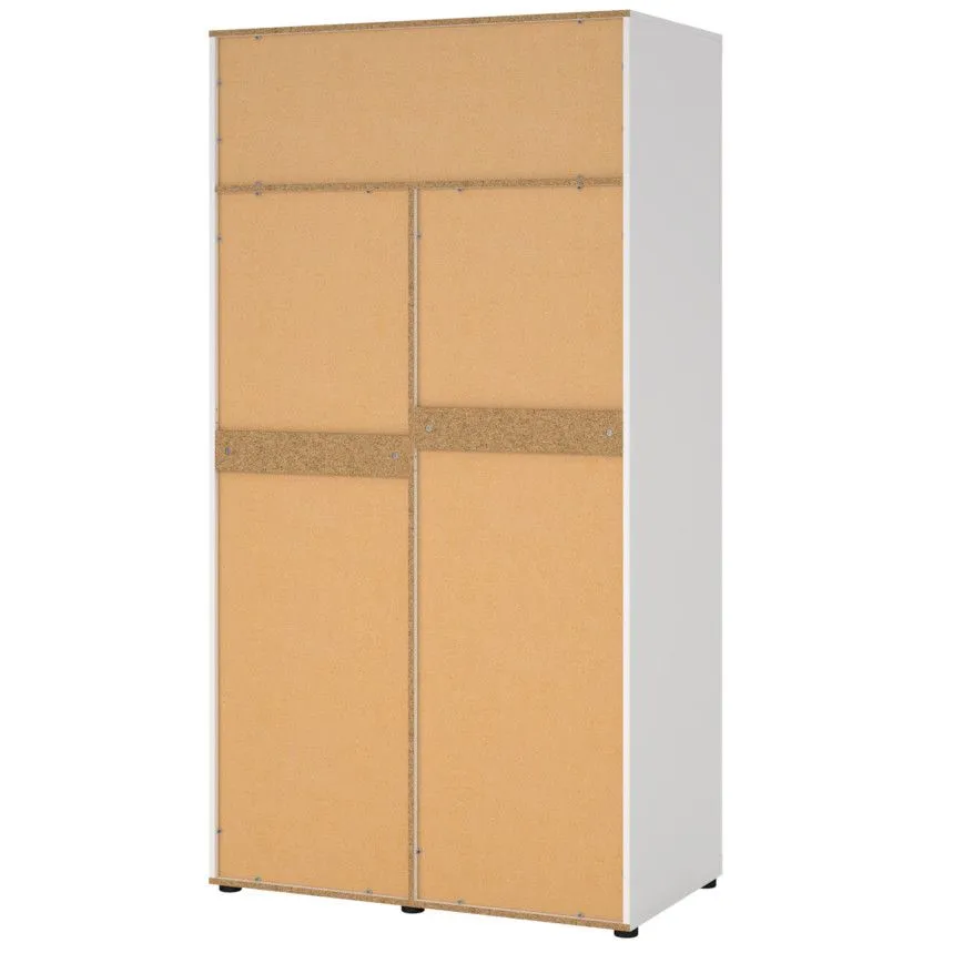 Riidekapp Mira 2u valge