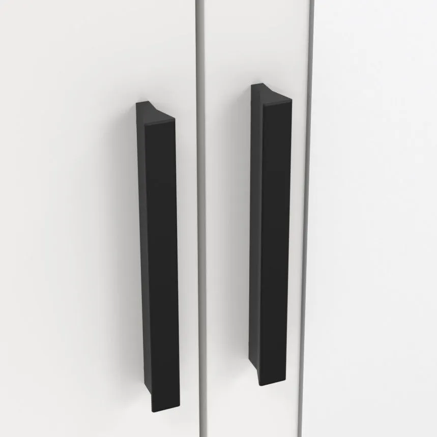 Riidekapp+peegel Mira 3u valge