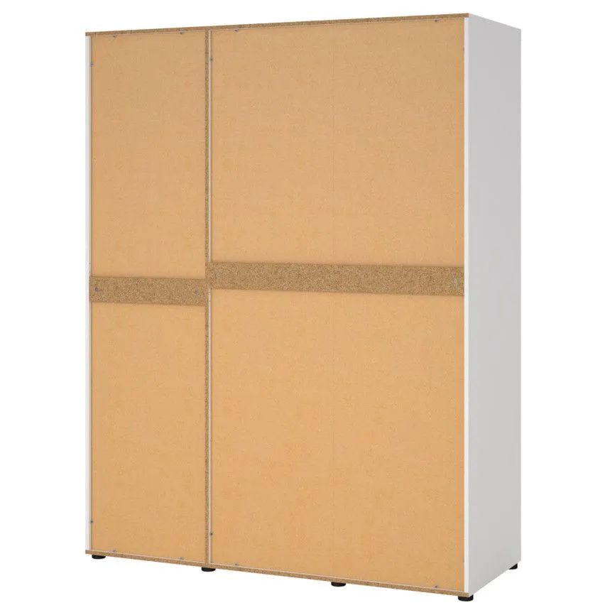 Riidekapp+peegel Mira 3u valge